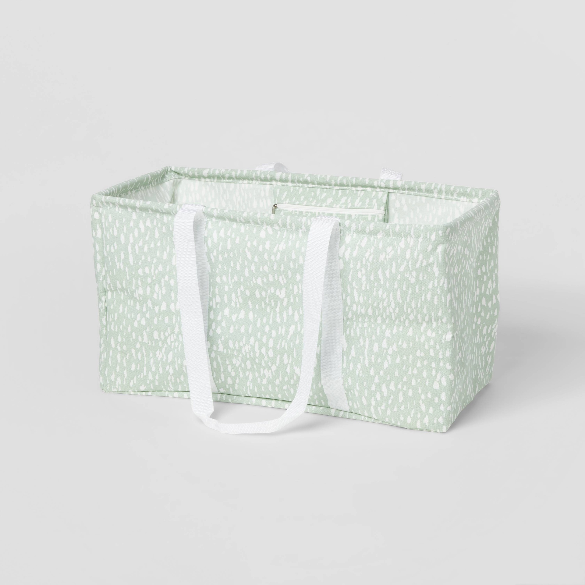 slide 1 of 3, Scrunchable Laundry Tote Textured Green - Brightroom, 1 ct