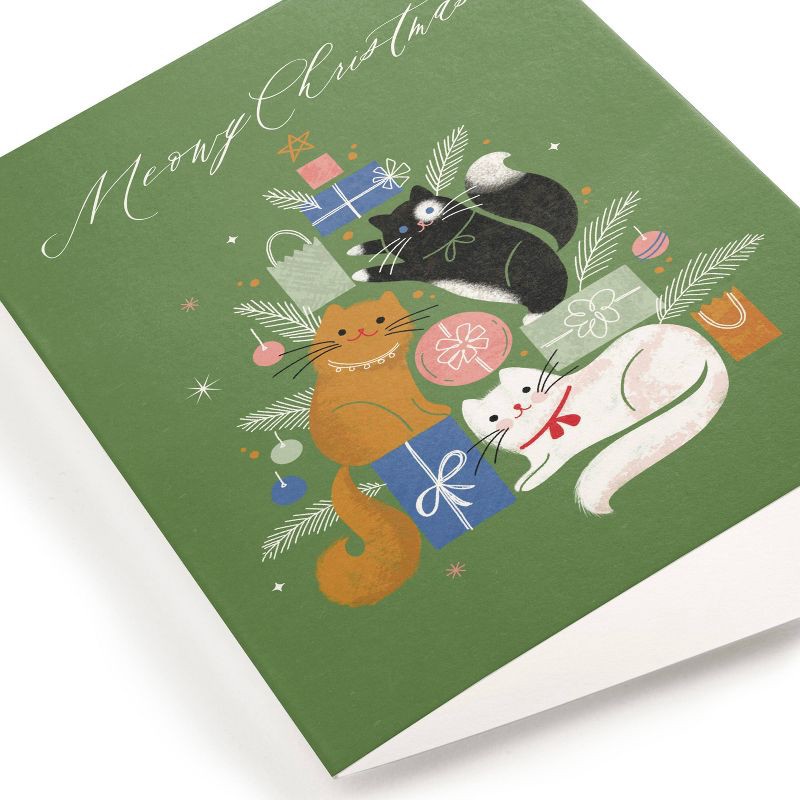 slide 2 of 3, Minted Holiday Christmas Kitties Greeting Card, 1 ct