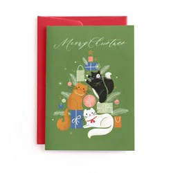 Minted Holiday Christmas Kitties Greeting Card