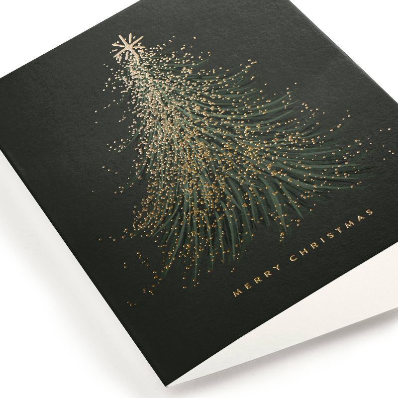 slide 2 of 3, Minted Christmas and New Year Frosted Tree Greeting Card, 1 ct