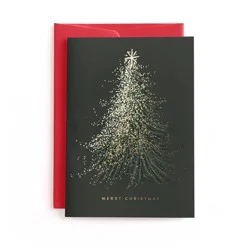 Minted Christmas and New Year Frosted Tree Greeting Card