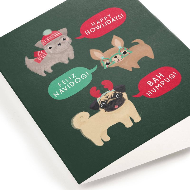 slide 2 of 3, Minted Holiday Dogs of Christmas Greeting Card, 1 ct
