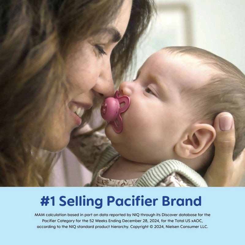 slide 3 of 9, MAM Matte Start Pacifier - Girl - 2pk, 2 ct