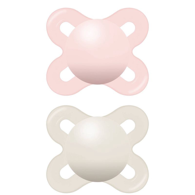 slide 1 of 9, MAM Matte Start Pacifier - Girl - 2pk, 2 ct
