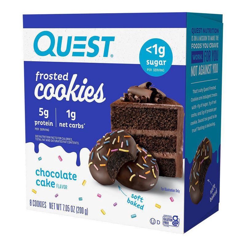 slide 2 of 6, Quest Nutrition 5g Protein Frosted Cookie Snack - Chocolate Cake - 8ct, 5 gram, 8 ct