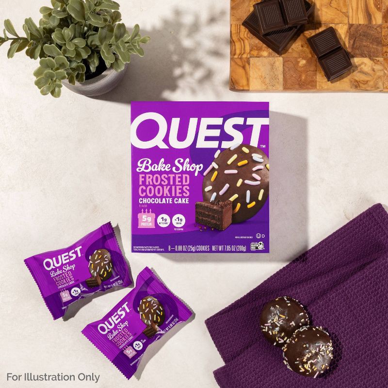 slide 2 of 6, Quest Nutrition 5g Protein Frosted Cookie Snack - Chocolate Cake - 8ct, 5 gram, 8 ct