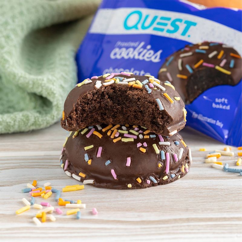 slide 4 of 6, Quest Nutrition 5g Protein Frosted Cookie Snack - Chocolate Cake - 8ct, 5 gram, 8 ct