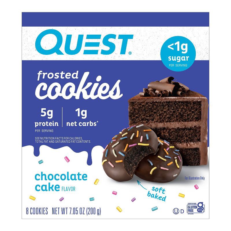 slide 1 of 6, Quest Nutrition 5g Protein Frosted Cookie Snack - Chocolate Cake - 8ct, 5 gram, 8 ct
