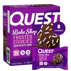 Quest Nutrition 5g Protein Frosted Cookie Snack - Chocolate Cake - 8ct