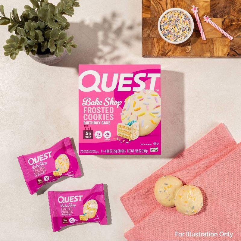 slide 2 of 6, Quest Nutrition 5g Protein Frosted Cookie - Birthday Cake - 8ct, 5 gram, 8 ct