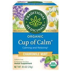 Traditional Medicinals Organic Cup of Calm Caffeine Free Herbal Tea