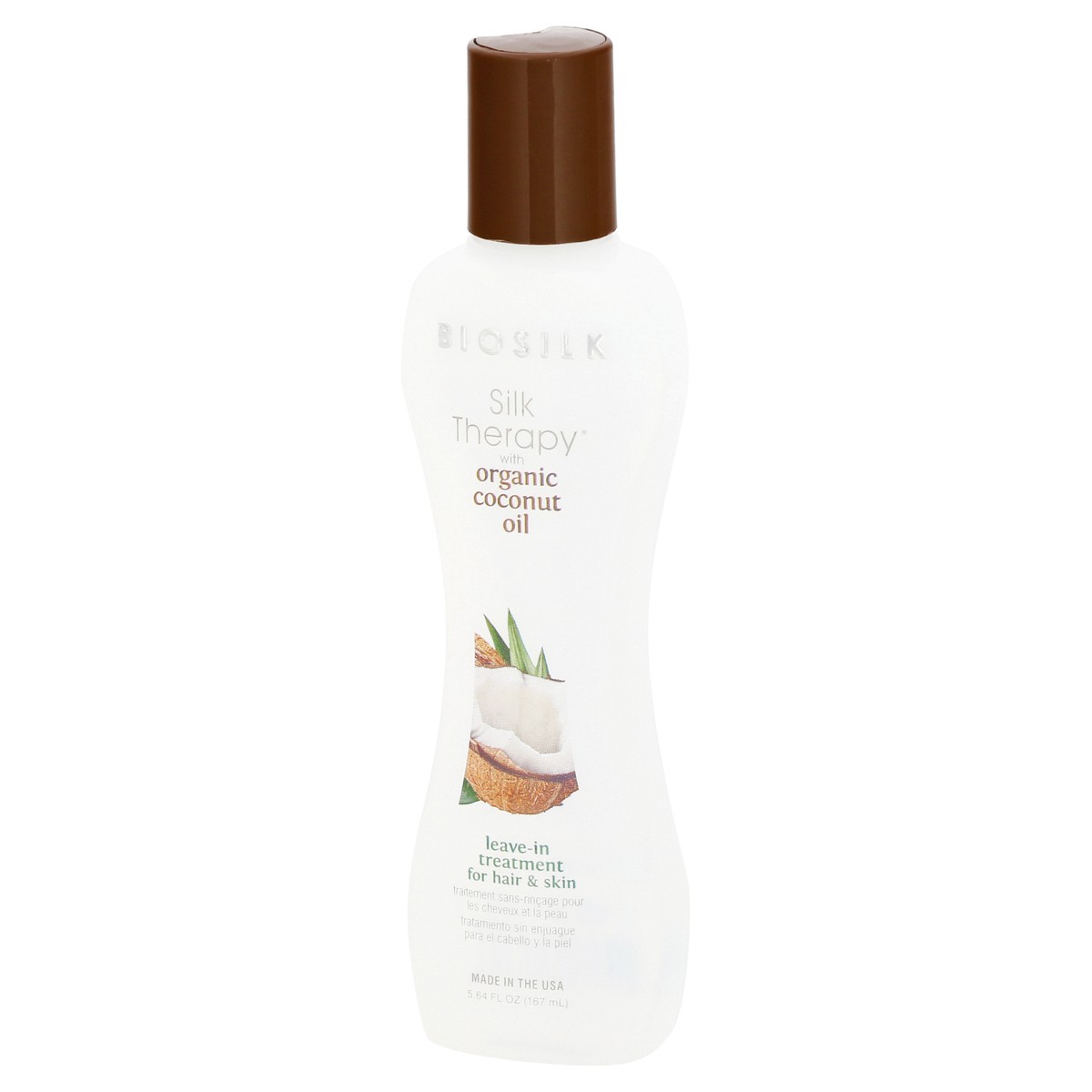 slide 3 of 9, Biosilk Silk Therapy Organic Coconut Oil Leave-In Treatment, 5.64 fl oz