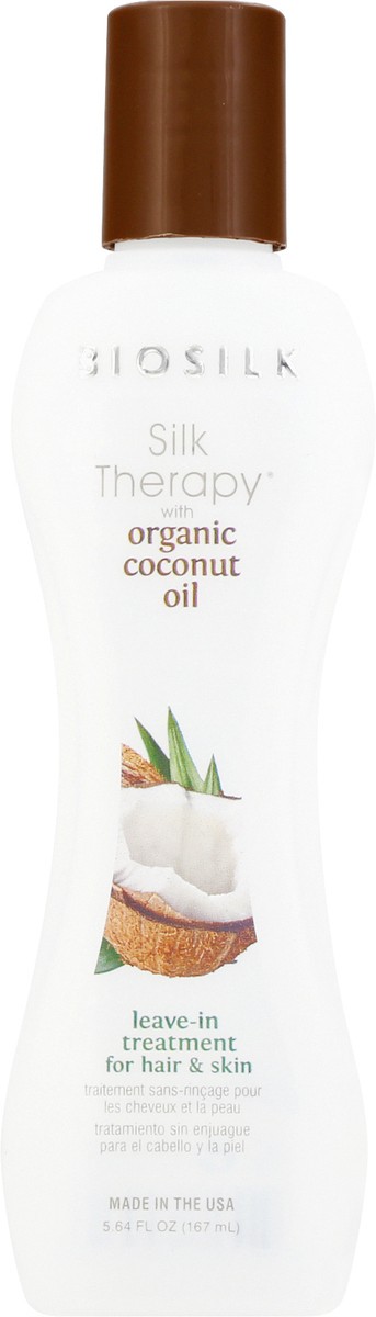 slide 6 of 9, Biosilk Silk Therapy Organic Coconut Oil Leave-In Treatment, 5.64 fl oz