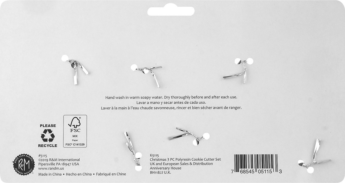 slide 4 of 10, R&M Christmas Cookie Cutter 3Pc, 3 ct