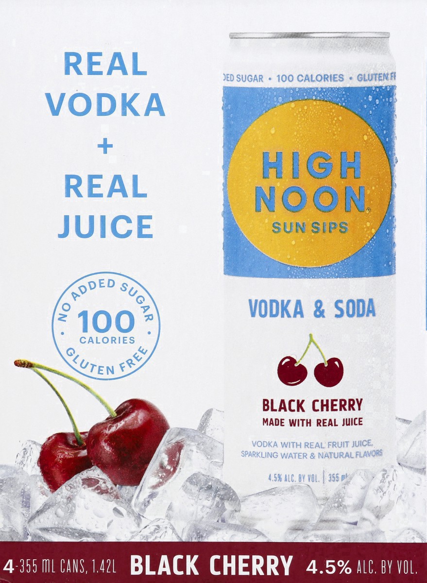 slide 20 of 21, High Noon Black Cherry Vodka & Soda, 4 ct; 12 fl oz