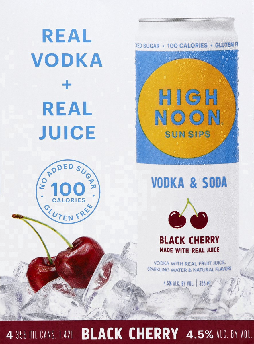 slide 10 of 21, High Noon Black Cherry Vodka & Soda, 4 ct; 12 fl oz