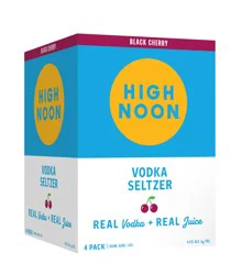 High Noon Black Cherry Vodka Hard Seltzer 355ml 4 Pack