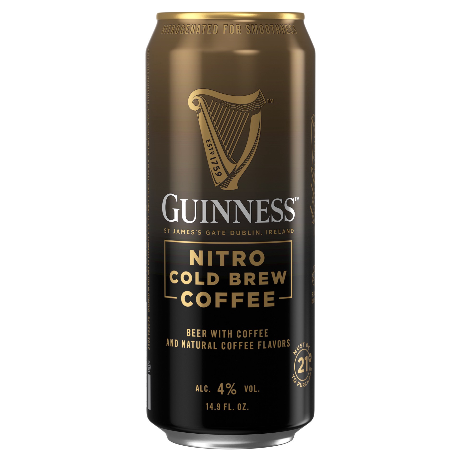 slide 2 of 10, Guinness 4 Pack Cold Brew Nitro Coffee Beer 4 ea, 4 ct