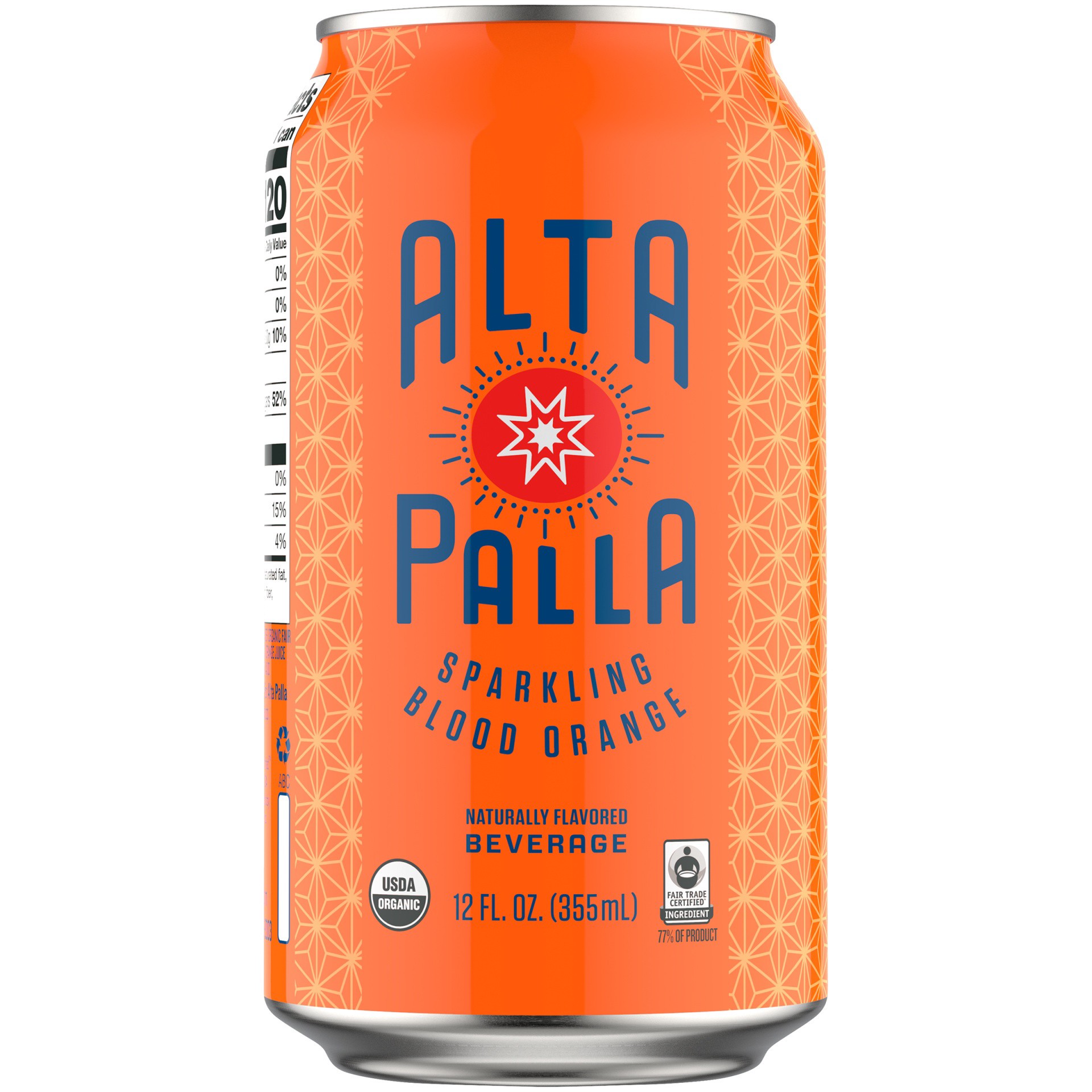 slide 1 of 3, Alta Palla Certified Organic Fair Trade Sparkling Fruit Juice Beverage, Blood Orange- 12 fl oz, 12 fl oz