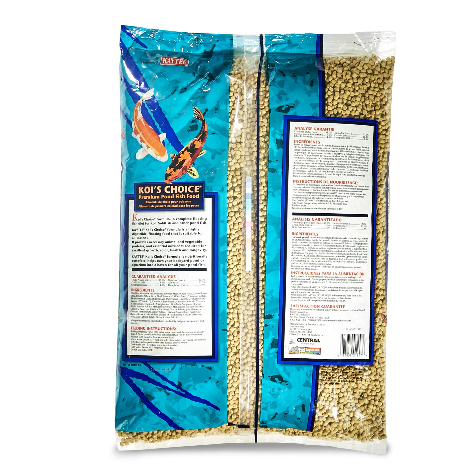 slide 3 of 10, Kaytee Koi's Choice Koi Floating Fish Food 10 LB Bag, 10 lb