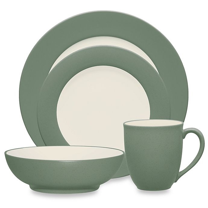 slide 1 of 1, Noritake Colorwave Rim Place Setting - Green, 4 ct