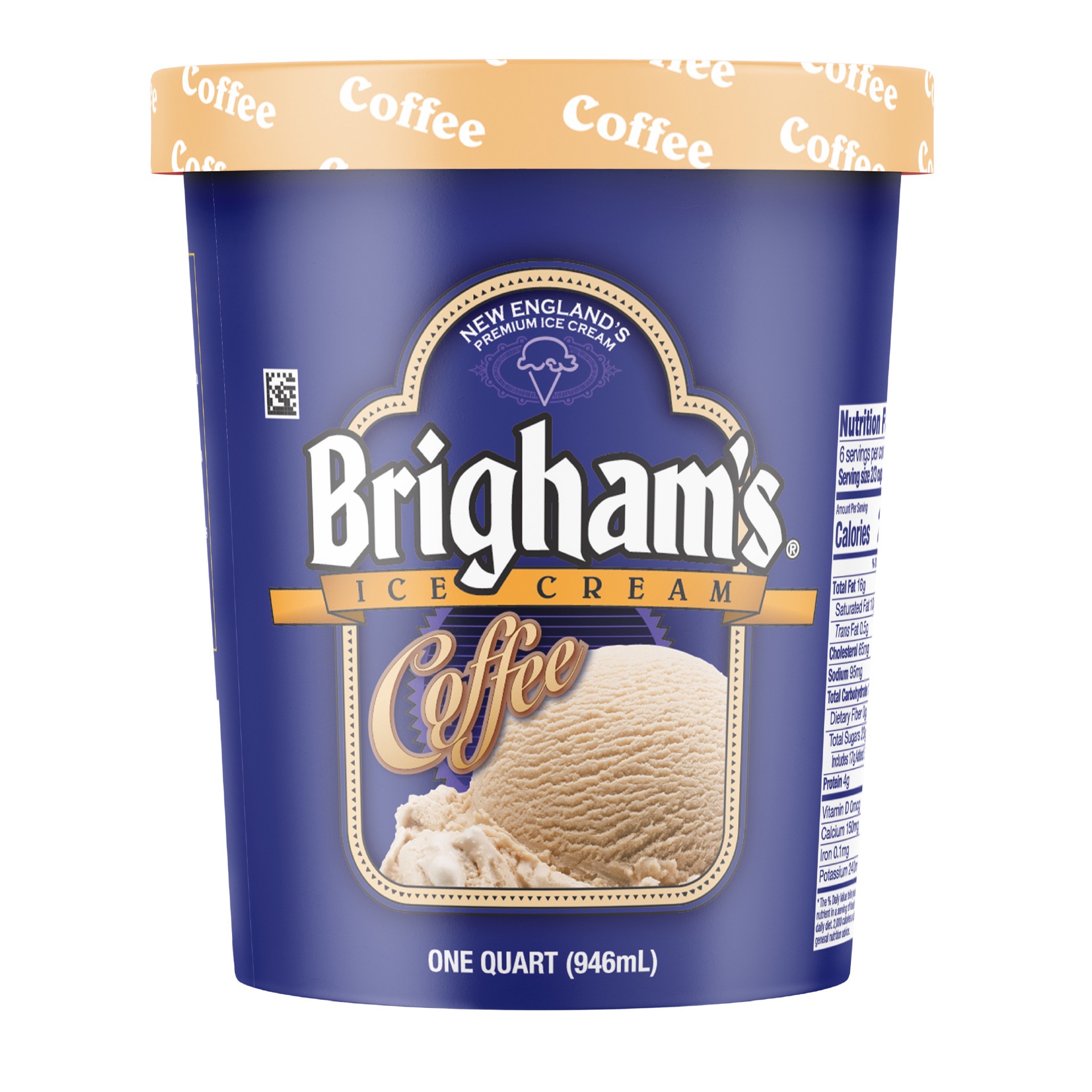 slide 1 of 9, BRIGHAM'S ICE CREAM Brigham's Coffee Ice Cream, 1 Quart, 1 qt