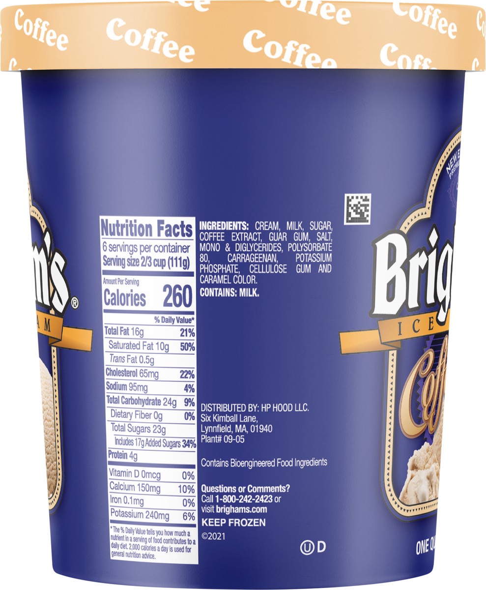 slide 4 of 9, BRIGHAM'S ICE CREAM Brigham's Coffee Ice Cream, 1 Quart, 1 qt
