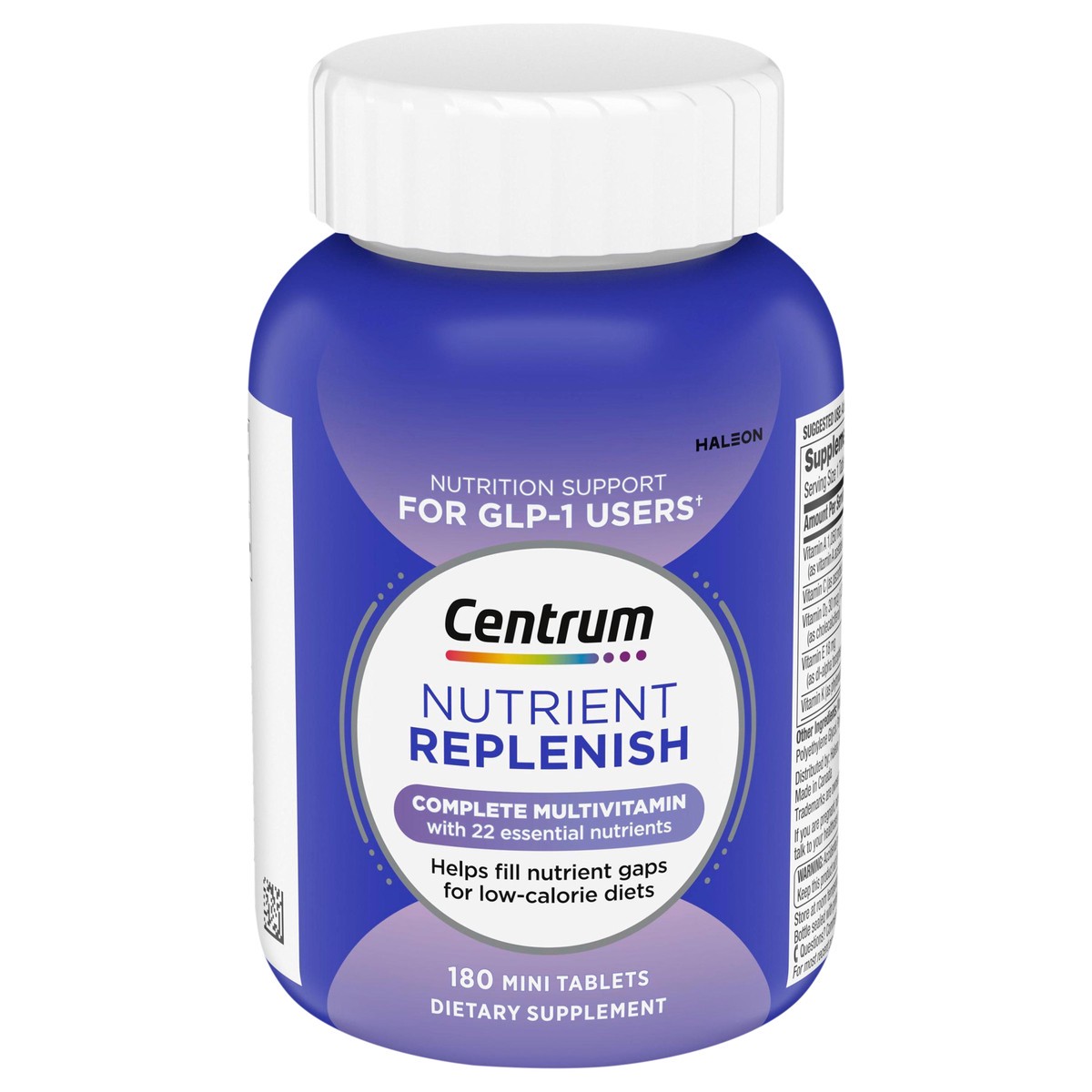 slide 1 of 13, Centrum Nutrient Replenish GLP-1 Nutrition Support Multivitamin, 180 ct