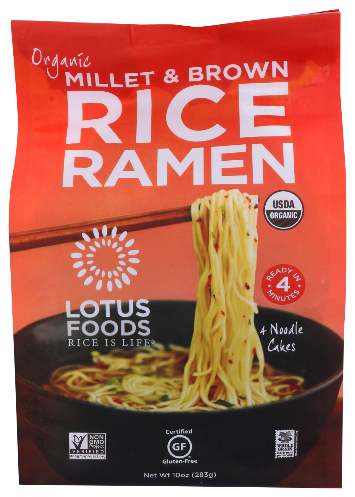 slide 1 of 9, Lotus Foods Organic Millet & Brown Rice Ramen 10 oz, 10 oz