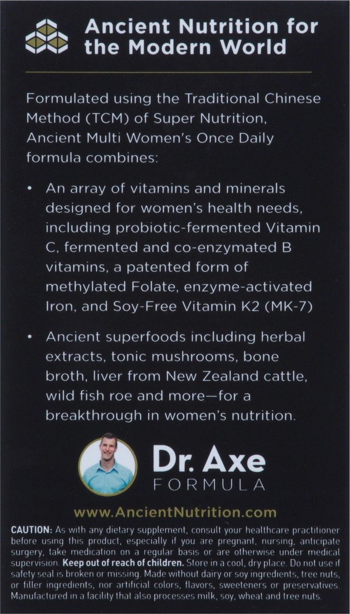 slide 7 of 10, Ancient Nutrition Women's Once Daily Multi 30 Capsules, 30 ct