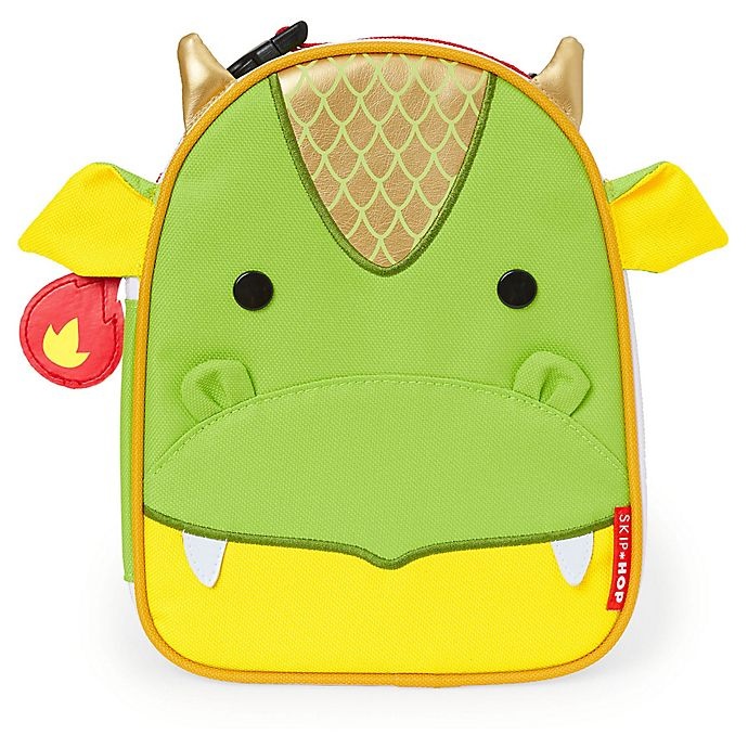 slide 1 of 2, Skip Hop SKIP*HOP Dragon Lunchie Insulated Lunch Bag - Green, 1 ct