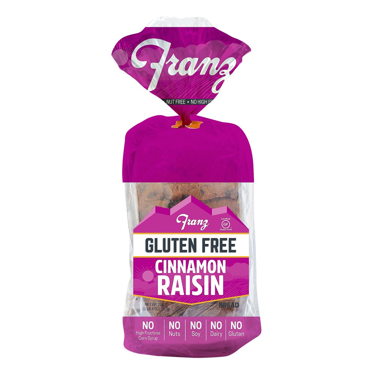 slide 1 of 6, Franz Gluten Free Cinnamon Raisin Bread, 20 oz