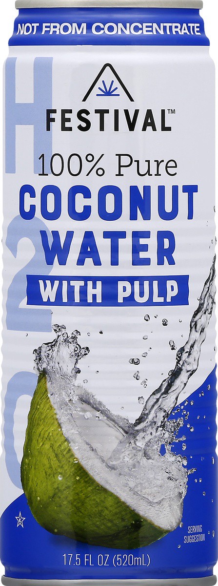 slide 7 of 9, Festival Coconut Water Pure With Pulp - 17.5 fl oz, 17.5 fl oz