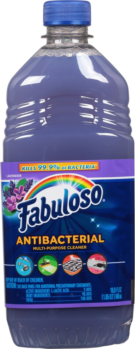 slide 13 of 13, Fabuloso Antibacterial Multi-Purpose Cleaner, Lavender Scent, 16.9 Oz., 16.9 fl oz