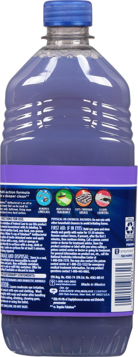 slide 8 of 13, Fabuloso Antibacterial Multi-Purpose Cleaner, Lavender Scent, 16.9 Oz., 16.9 fl oz