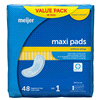 slide 19 of 21, Meijer Maxi Pads Without Wings, Regular Absorbency, 48 ct