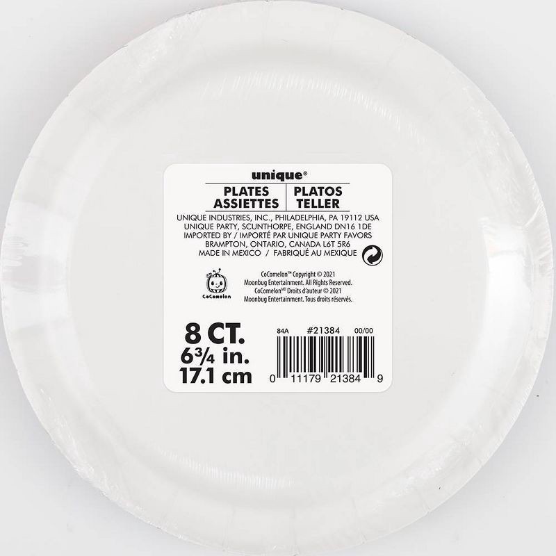 slide 3 of 3, Cocomelon 8ct 7" Paper Plates, 8 ct