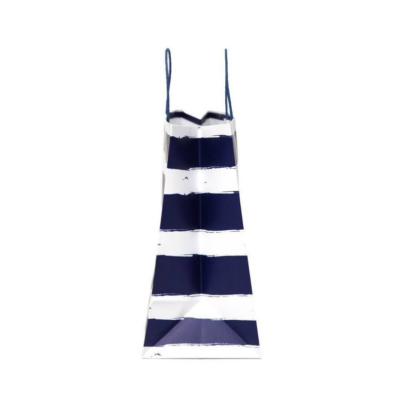 slide 2 of 3, XL Vogue Bag Horizontal Navy Striped on White - Spritz™, 1 ct