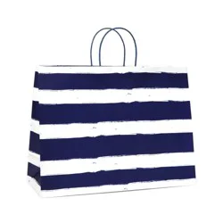 XL Vogue Bag Horizontal Navy Striped on White - Spritz™