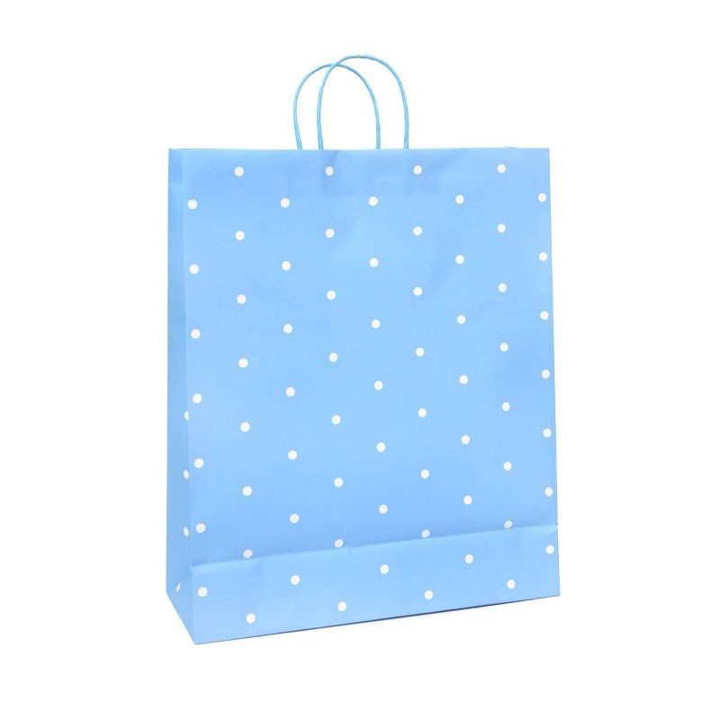 slide 3 of 3, Jumbo Bag White Dots on Blue - Spritz™, 1 ct