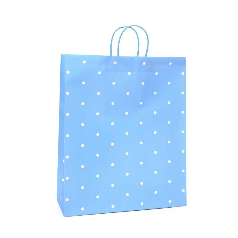 slide 1 of 3, Jumbo Bag White Dots on Blue - Spritz™, 1 ct