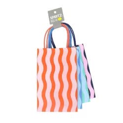 4pk Jr. Tote Bags Wavy Striped - Spritz