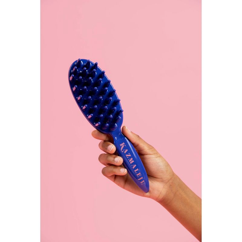 slide 4 of 7, KAZMALEJE KurlsPlus Paddle Hair Comb - Blue, 1 ct