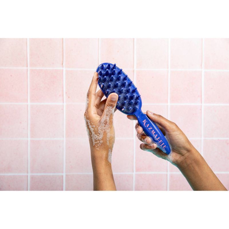 slide 5 of 7, KAZMALEJE KurlsPlus Paddle Hair Comb - Blue, 1 ct