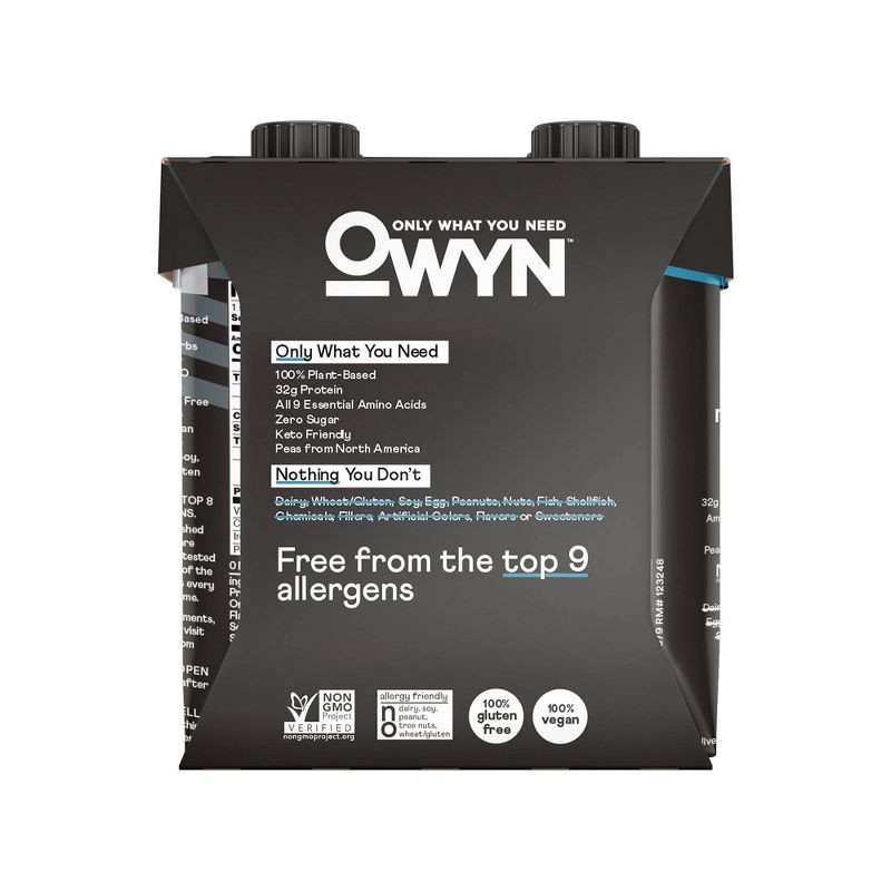 slide 2 of 4, OWYN Pro Elite 32g Dairy Free Protein Shake Vanilla Non-Caffeinated - 4ct, 32 gram, 4 ct