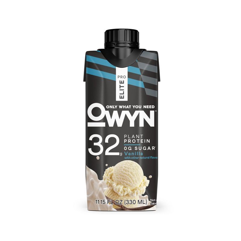 slide 4 of 4, OWYN Pro Elite 32g Dairy Free Protein Shake Vanilla Non-Caffeinated - 4ct, 32 gram, 4 ct