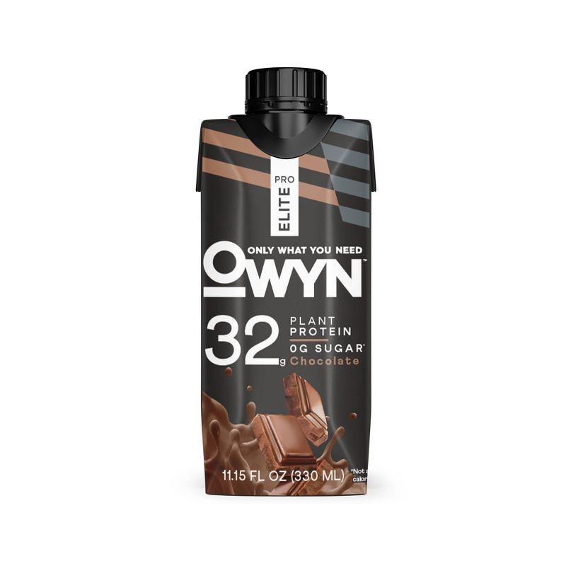 slide 4 of 4, OWYN Pro Elite 32g Dairy Free Protein Shake Chocolate Non-Caffeinated - 4ct, 32 gram, 4 ct