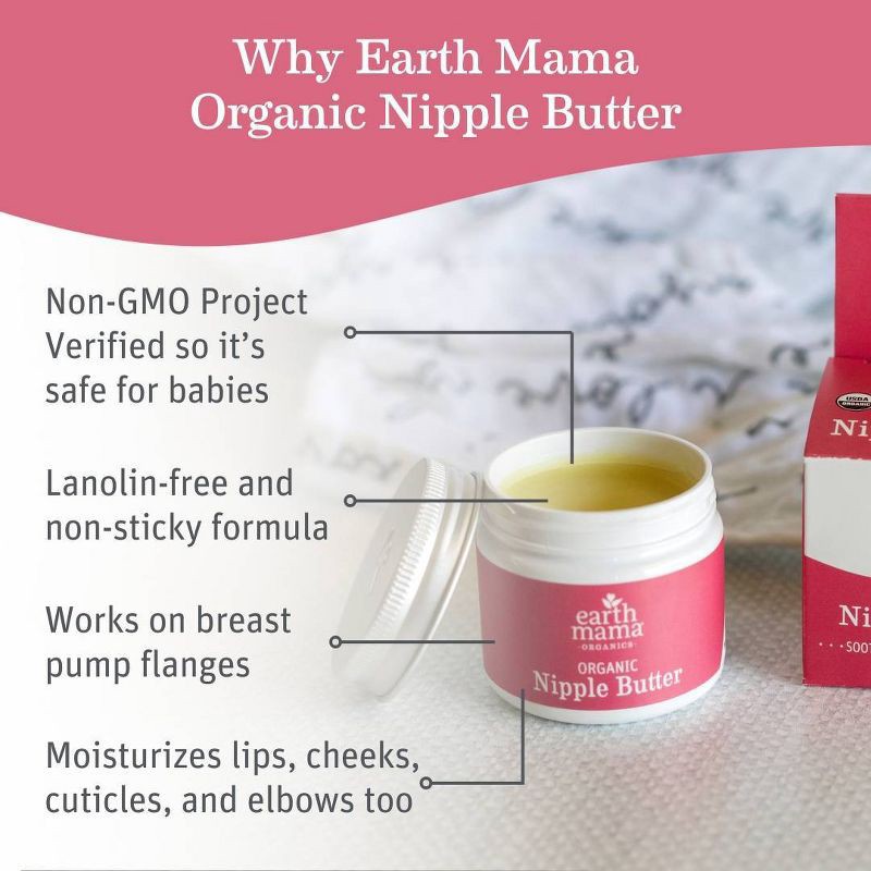 slide 4 of 12, Earth Mama Organic Nipple Butter - 2 fl oz, 2 fl oz