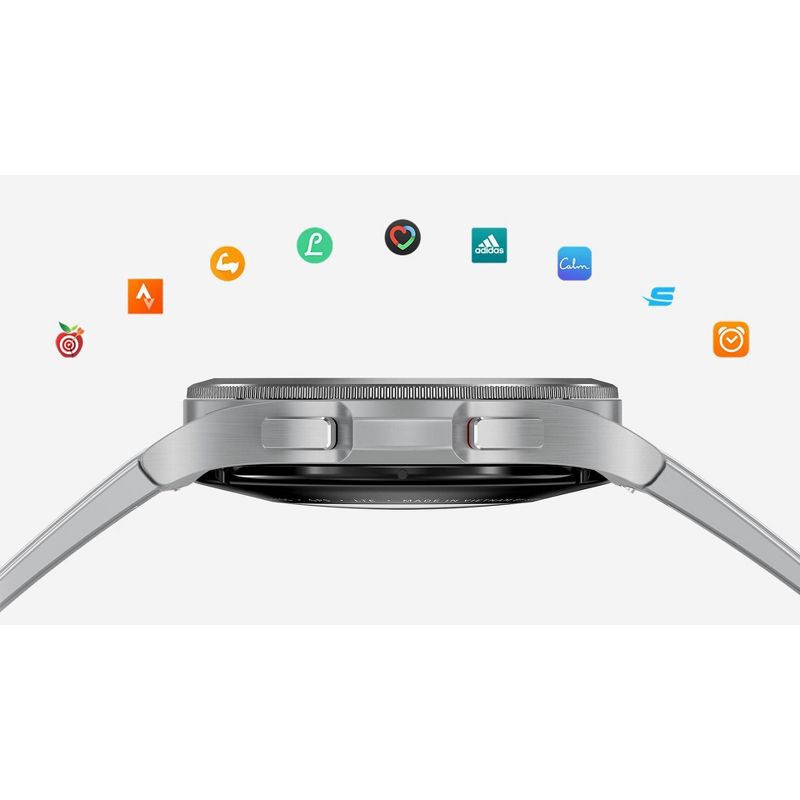 slide 5 of 11, Samsung Galaxy Watch 4 Classic BT 46mm Smartwatch - Silver, 1 ct