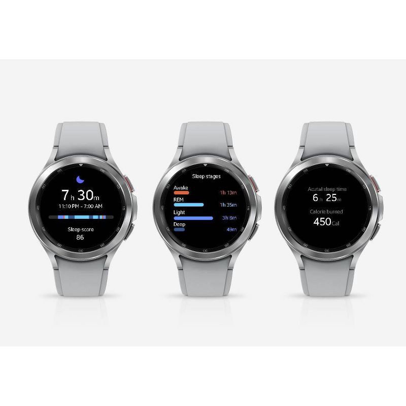 slide 8 of 11, Samsung Galaxy Watch 4 Classic BT 46mm Smartwatch - Silver, 1 ct